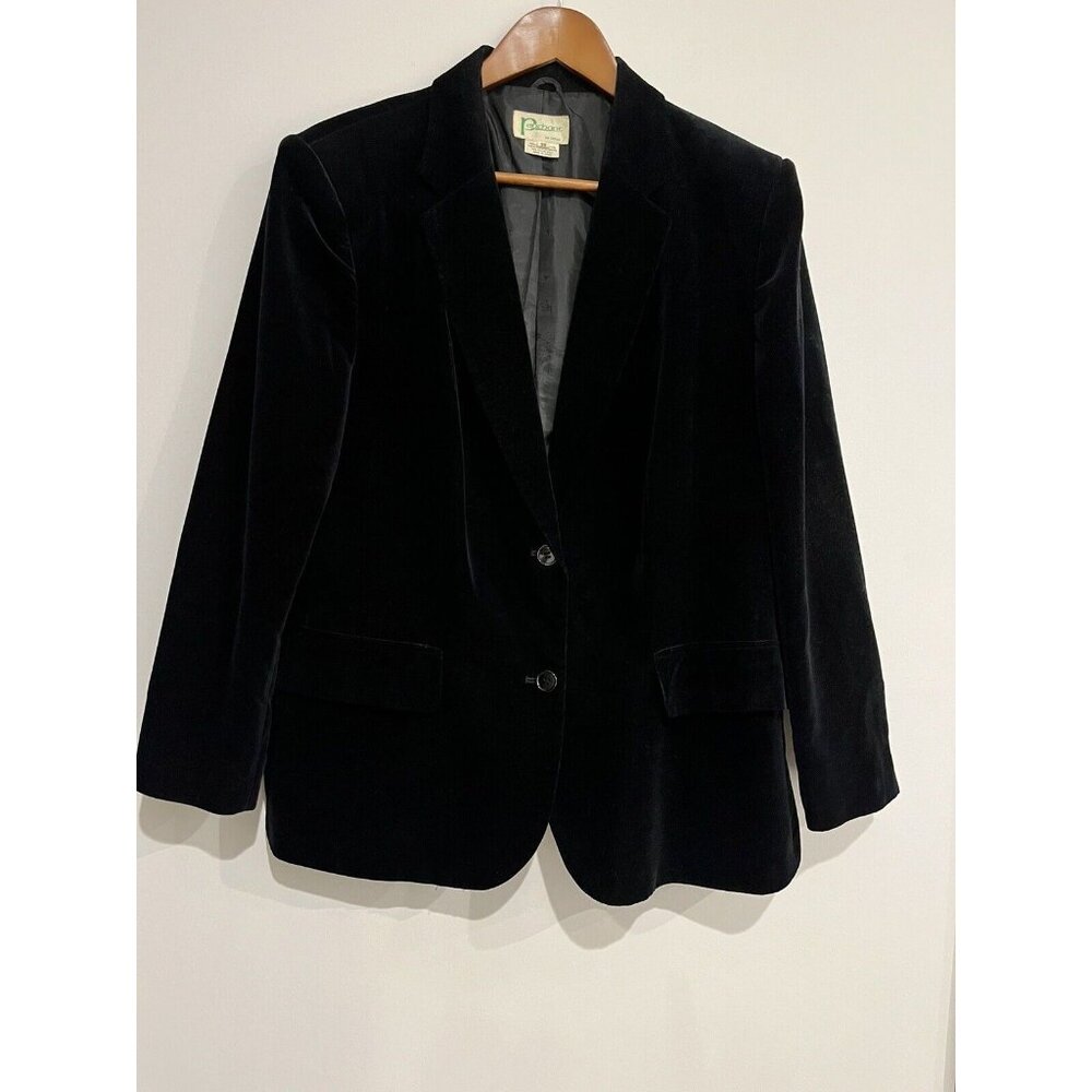 Vintage Penchant Velvet Sports Coat Black Men’s Sz 38